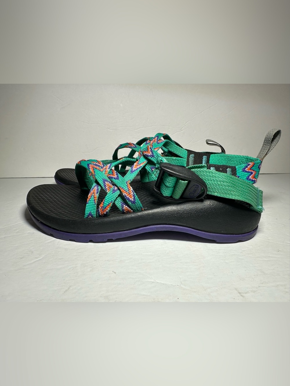 Chaco Kids ZX1 Ecotread Mint Leaf Outdoor Hiking Strap Sandals Summer Sz 2
